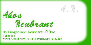 akos neubrant business card